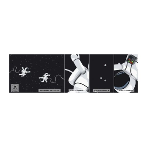 Vzor Fototapety Samolepicí Deluxe Sticker - Kosmický tanec - Abstrakce, Astronaut, Kosmos - 100x30 cm