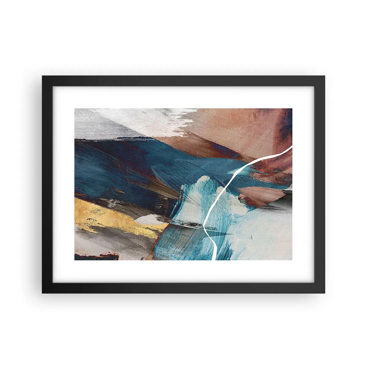 Plakát v černém rámu - Na plno a s energií - 40x30 cm