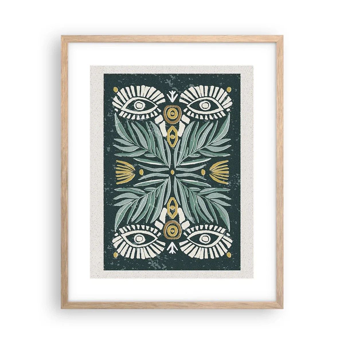 Plakát v rámu světlý dub - Jako lidová vystřihovánka - 40x50 cm