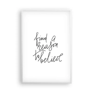 Plakát v bílém rámu - Je to možné - 61x91 cm