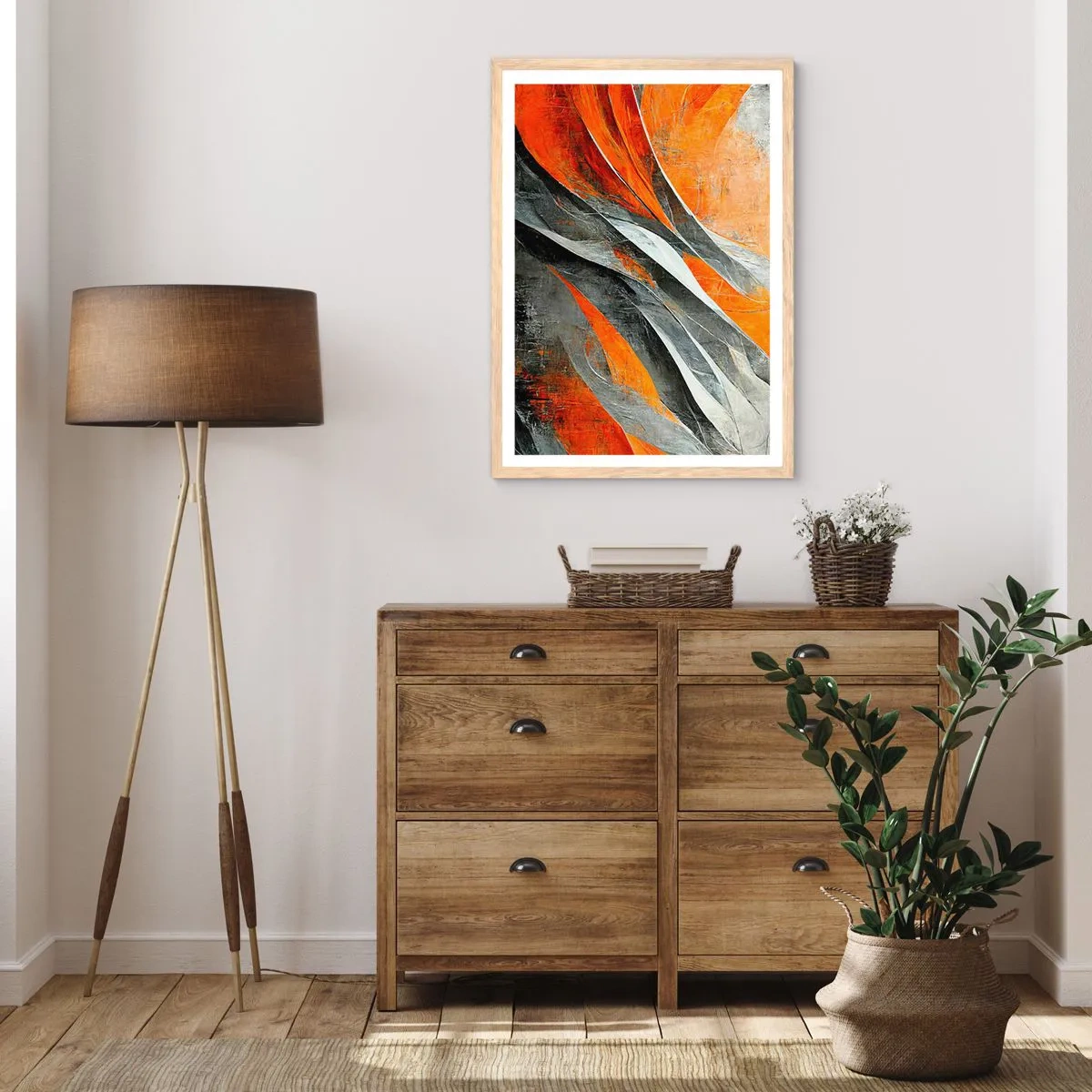 Plakát v rámu světlý dub - Žár a chlad - 61x91 cm