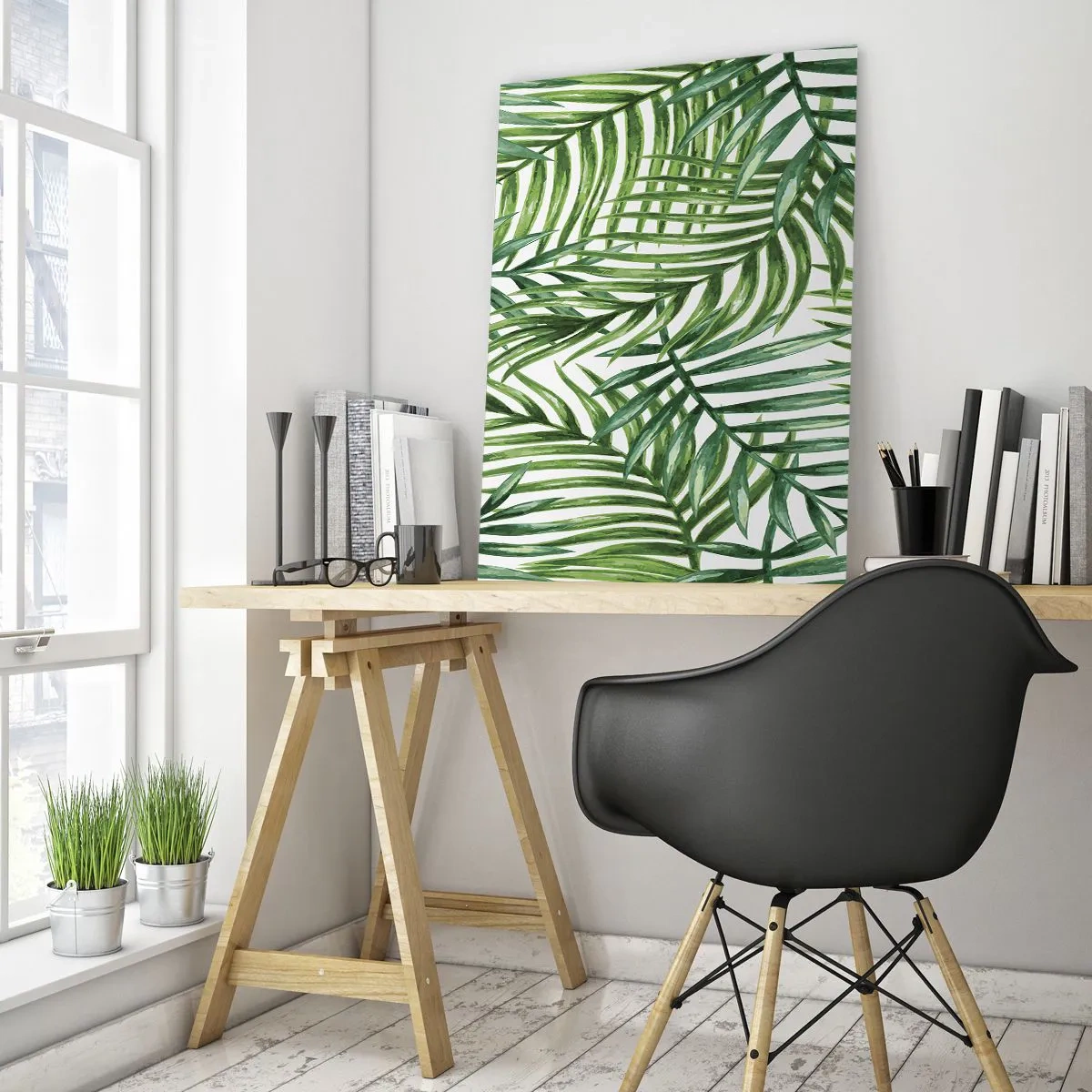 Obraz na skle - Pod zeleným baldachýnem - 50x70 cm