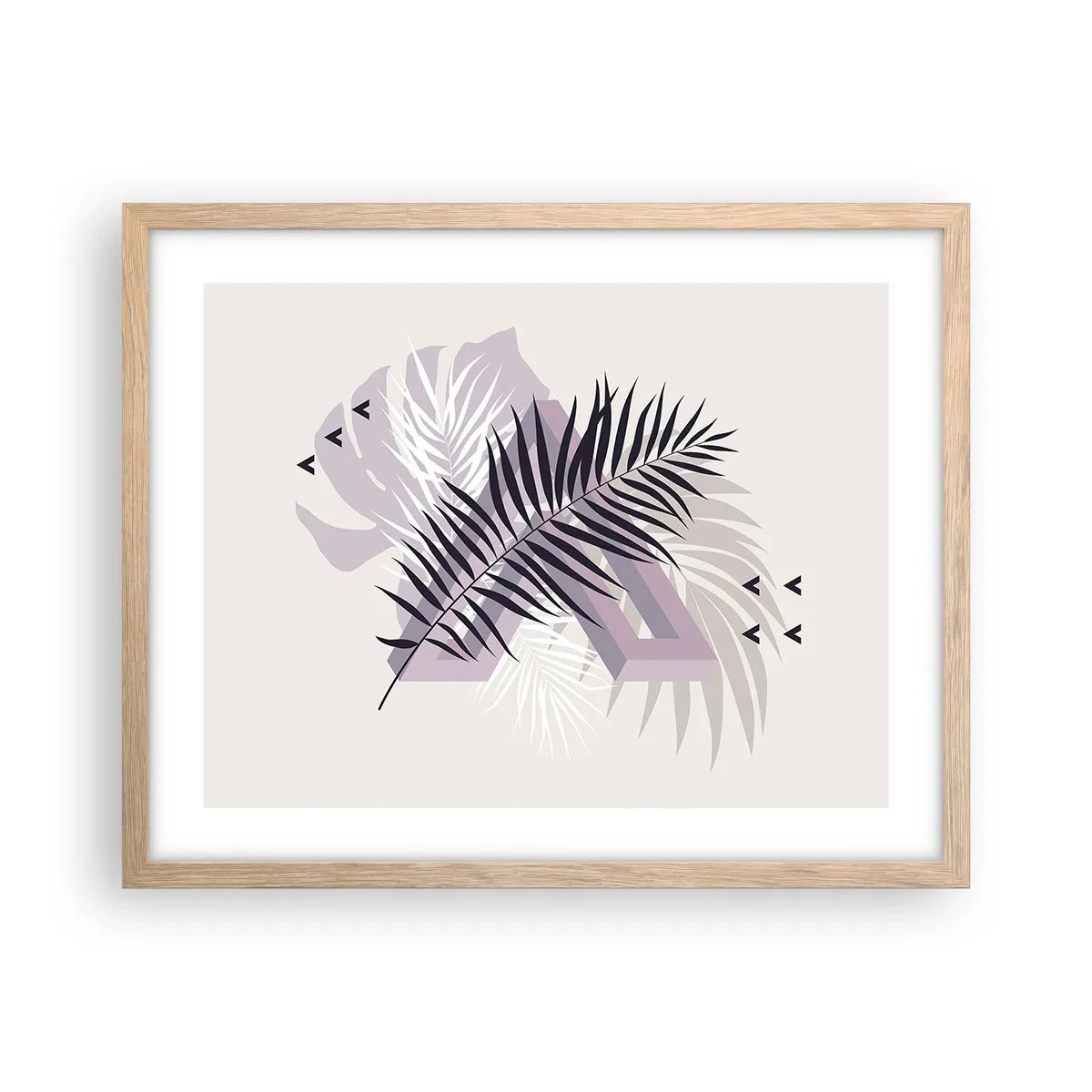 Plakát v rámu světlý dub - Stín stínu - 50x40 cm