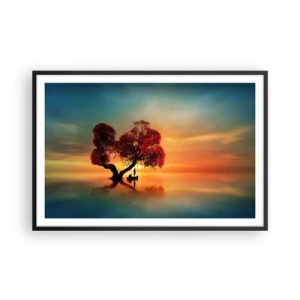 Plakát v černém rámu - Voda a ticho vesmíru - 91x61 cm