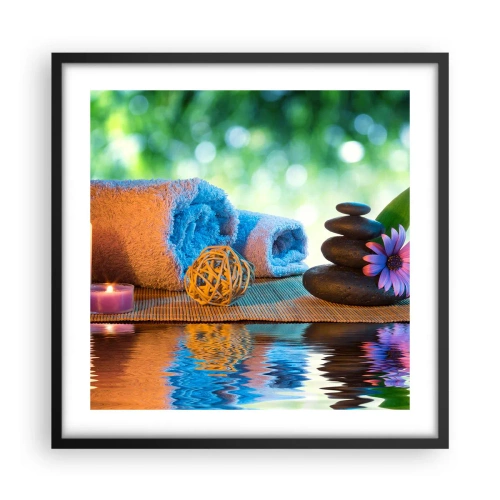 Plakát v černém rámu - Čas pro tělo - 50x50 cm