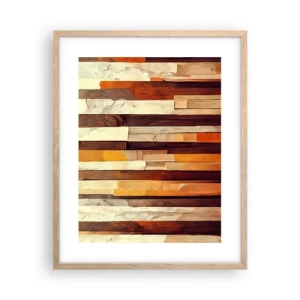 Plakát v rámu světlý dub - Hymna lesních stromů - 40x50 cm