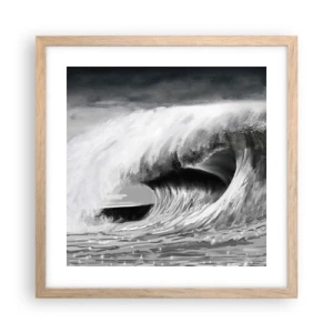Plakát v rámu světlý dub - Hněv oceánu - 40x40 cm
