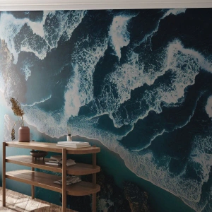 Fototapeta Premium Sand - Zahalené do vln - Útes, Moře, Příroda - 400x280 cm