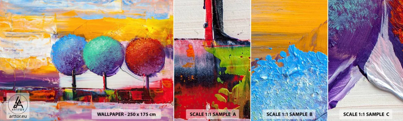 Vzor Fototapety Samolepicí Deluxe Sticker - Do třetice všeho dobrého - Krajina, Stromy, Kus - 100x30 cm