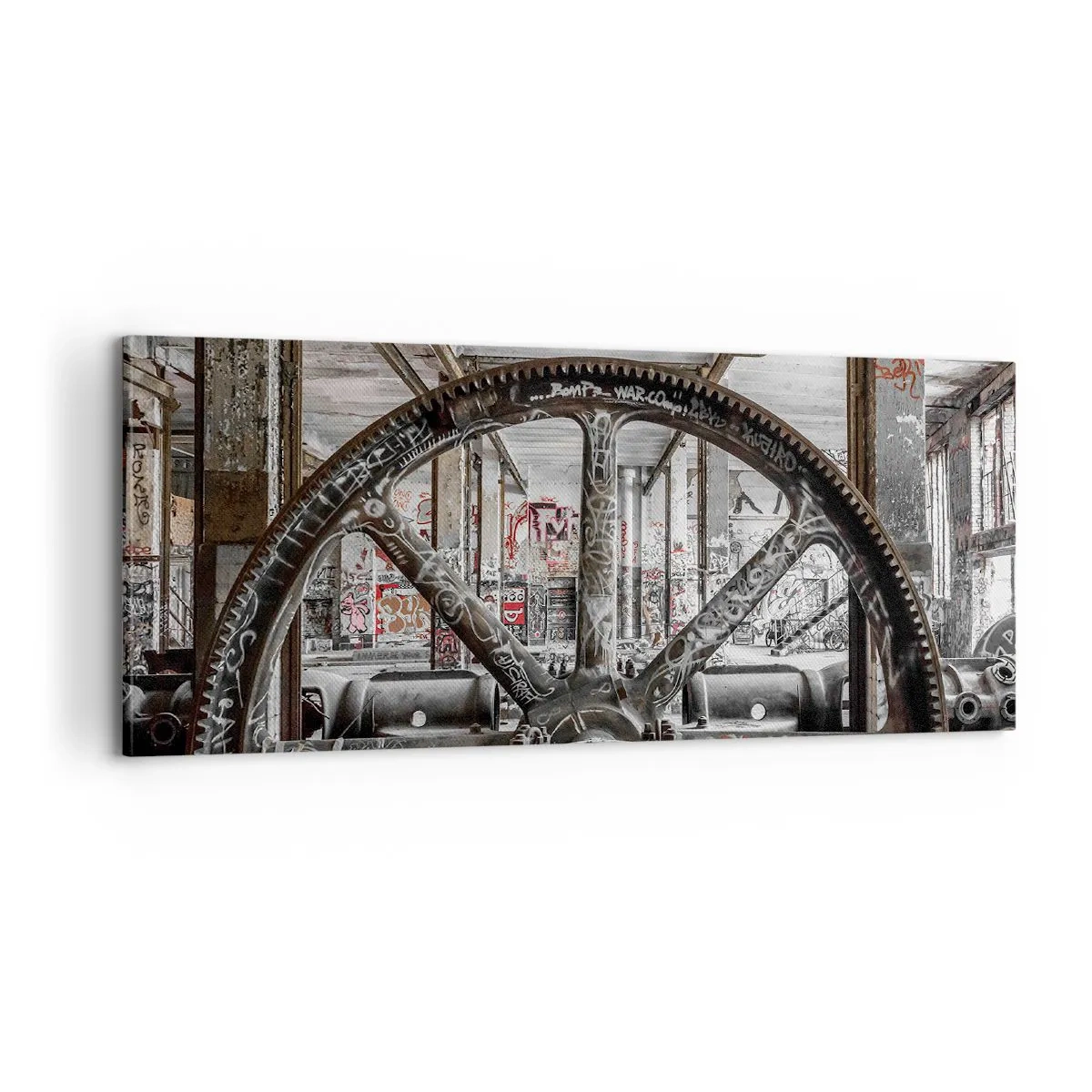 Obraz na plátně - Tajný život továrny - 100x40 cm