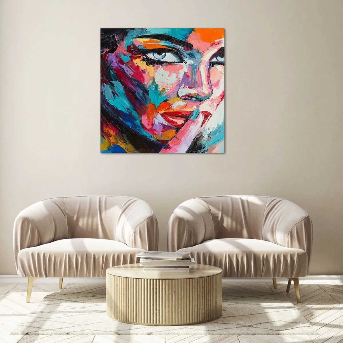 Obraz na skle - Naše první tajemství - 60x60 cm