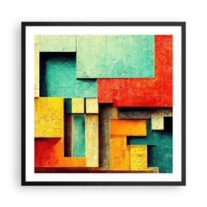 Plakát v černém rámu - Festival pravých úhlů - 60x60 cm