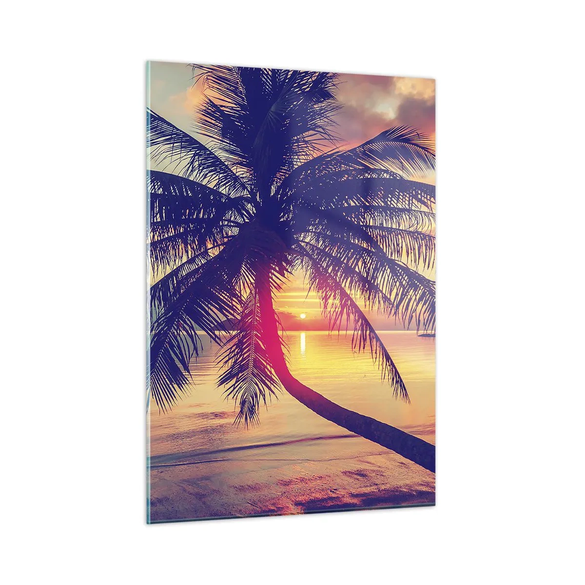 Obraz na skle - Večer pod palmami - 50x70 cm