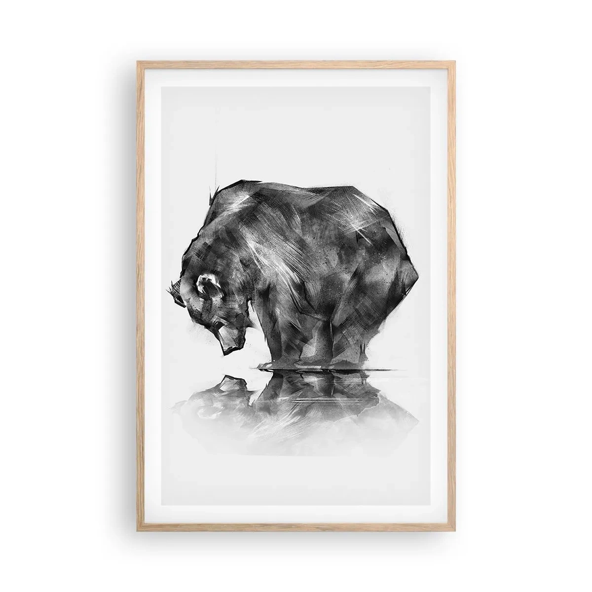 Plakát v rámu světlý dub - Je příjemné se sekat s někým blízkým - 61x91 cm