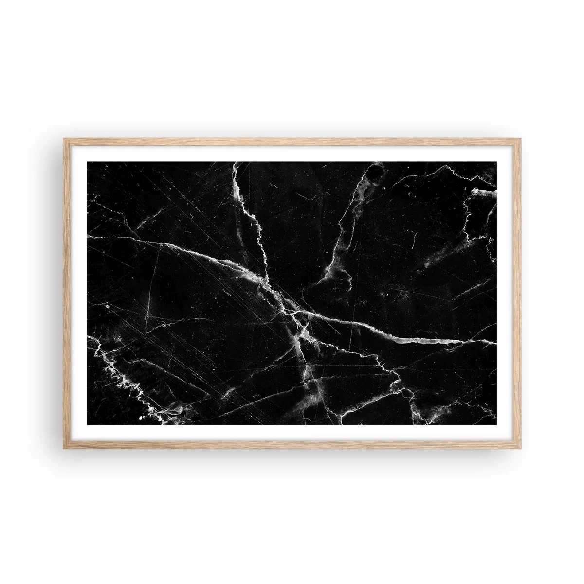 Plakát v rámu světlý dub - Tajemný život kamene - 91x61 cm