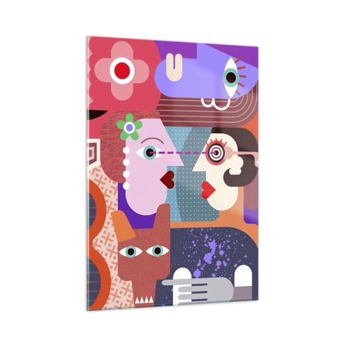 Obraz na skle - Tváří v tvář - 50x70 cm