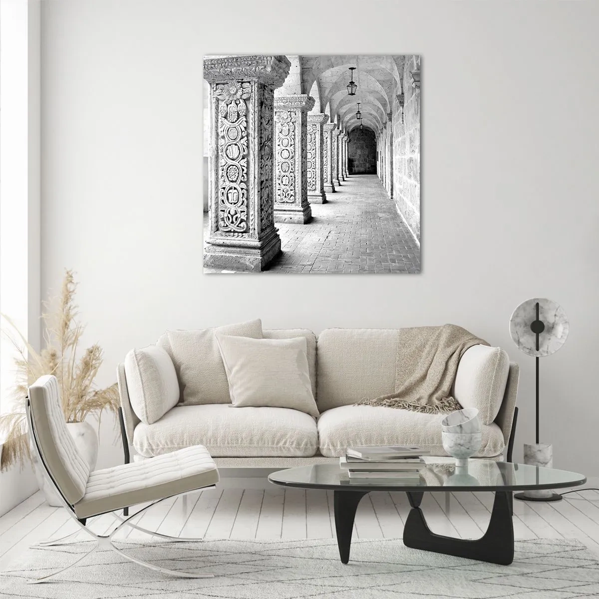 Obraz na skle - Kam...? - 70x70 cm