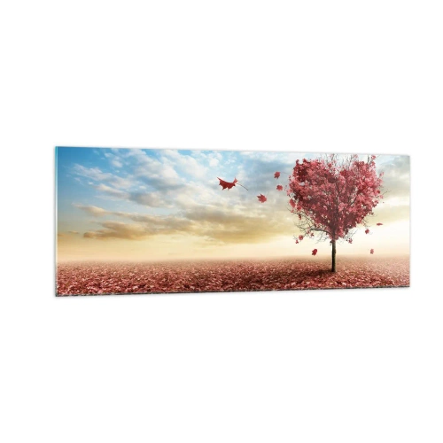 Obraz na skle - Zamiluj si také podzim - 140x50 cm