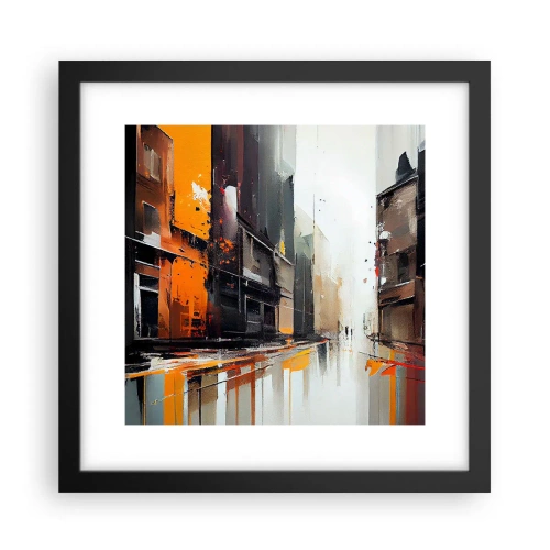 Plakát v černém rámu - Deštivý den - 30x30 cm