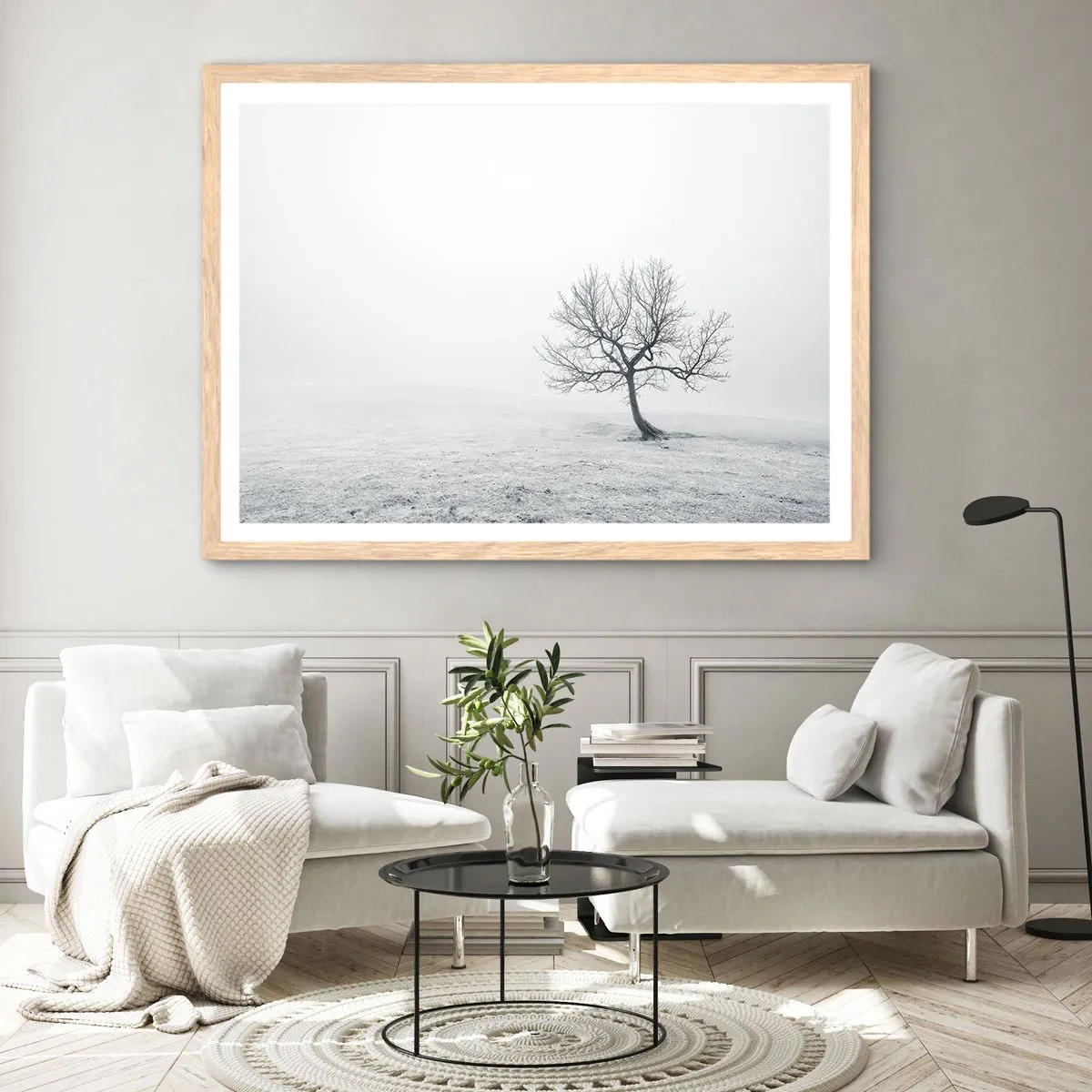 Plakát v rámu světlý dub - Proti nicotě - 70x50 cm