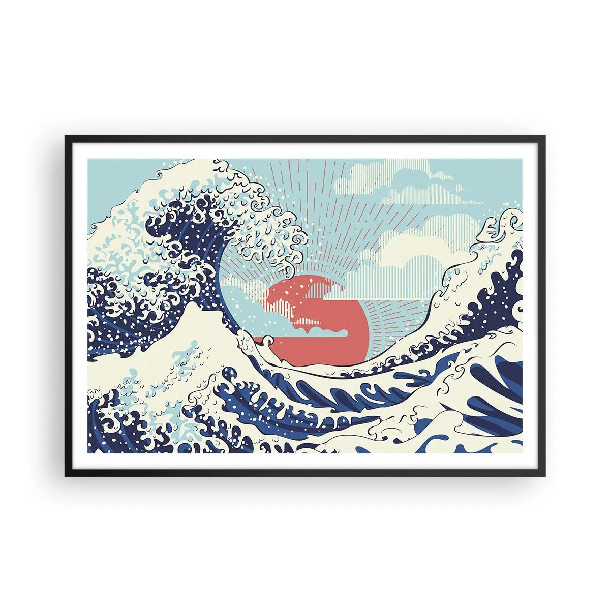 Plakát v černém rámu - Z japonských inspirací - 100x70 cm