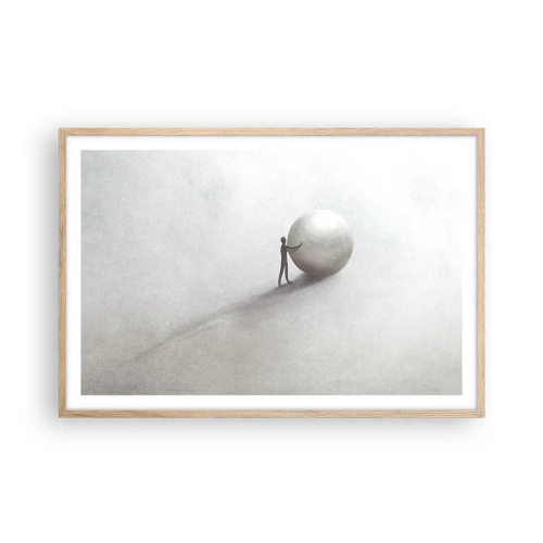 Plakát v rámu světlý dub - Hra života - 91x61 cm