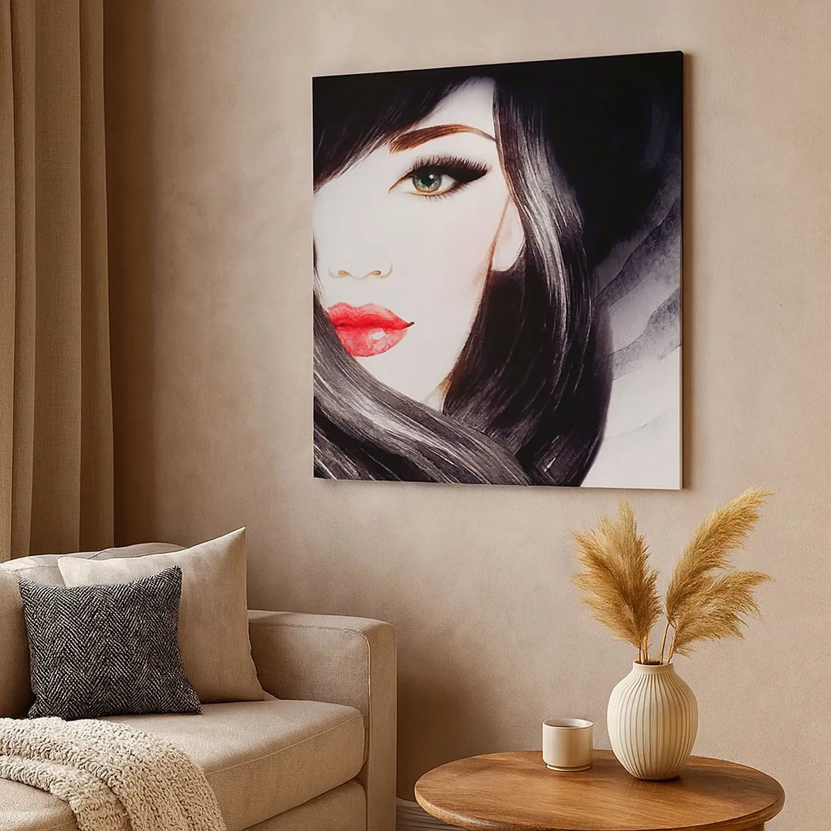 Obraz na plátně - Safírový pohled - 30x30 cm