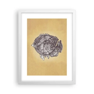 Plakát v bílém rámu - Z oceánu ornamentů - 30x40 cm