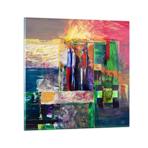 Obraz na skle - Vztahy a emoce - 40x40 cm