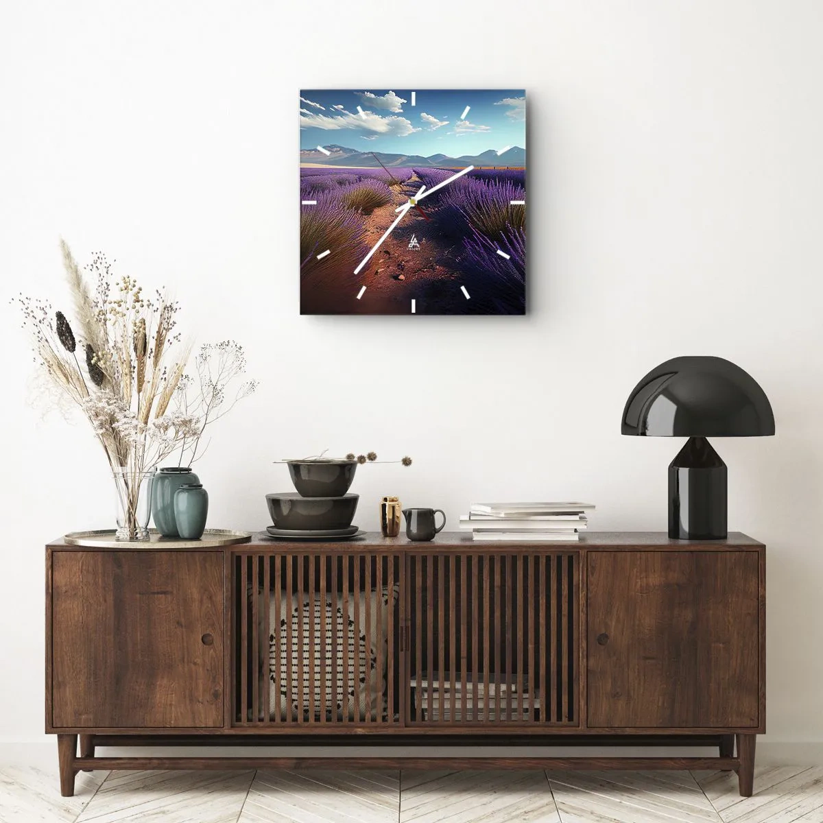 Nástěnné hodiny - Voňavá pole - 40x40 cm