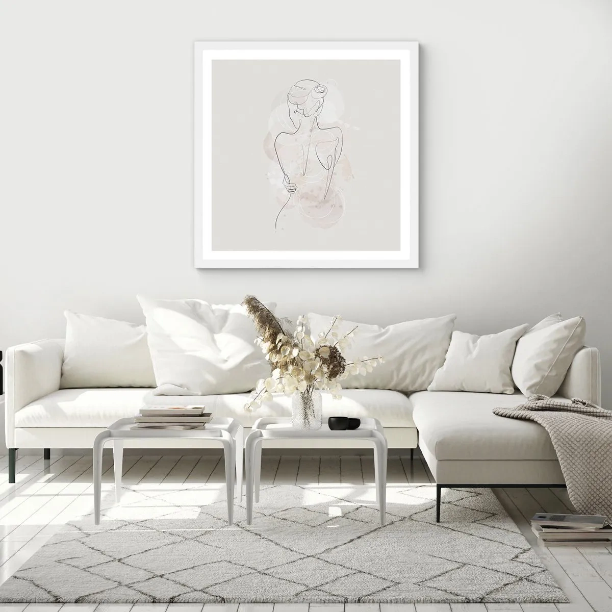 Plakát v bílém rámu - Jako citlivý nástroj - 60x60 cm