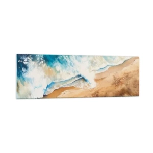 Obraz na skle - Vlna, která se vrací - 160x50 cm