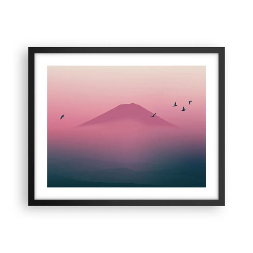 Plakát v černém rámu - Poutníci nad oblaky - 50x40 cm