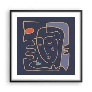 Plakát v černém rámu - V zádumčivosti - 50x50 cm
