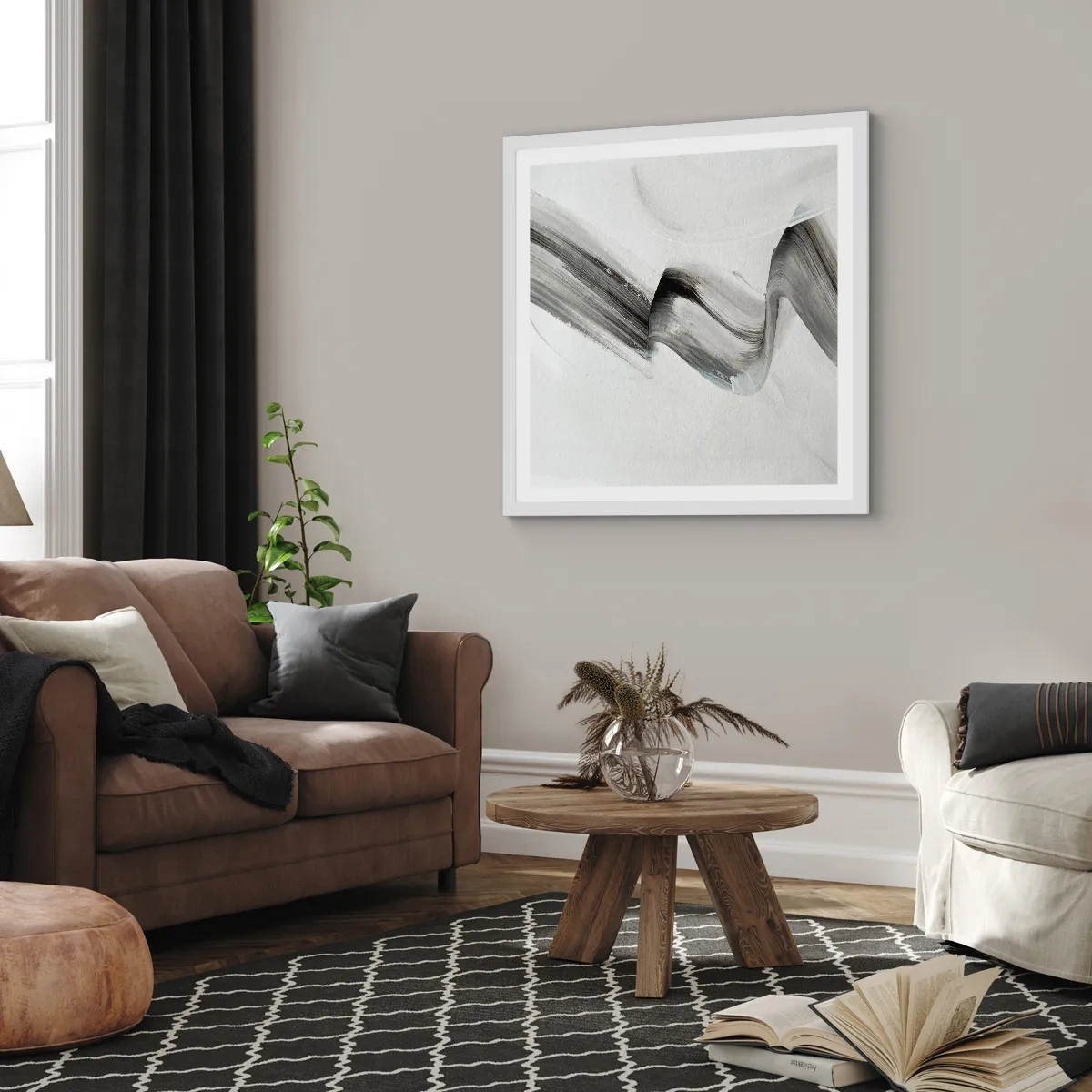 Plakát v bílém rámu - Jen tak pro radost - 50x50 cm