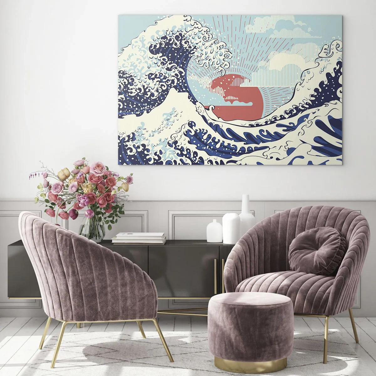 Obraz na skle - Z japonských inspirací - 120x80 cm