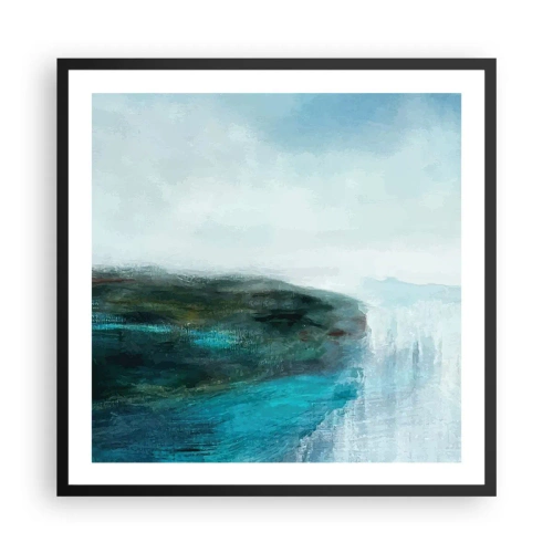 Plakát v černém rámu - Námořní abstrakce - 60x60 cm