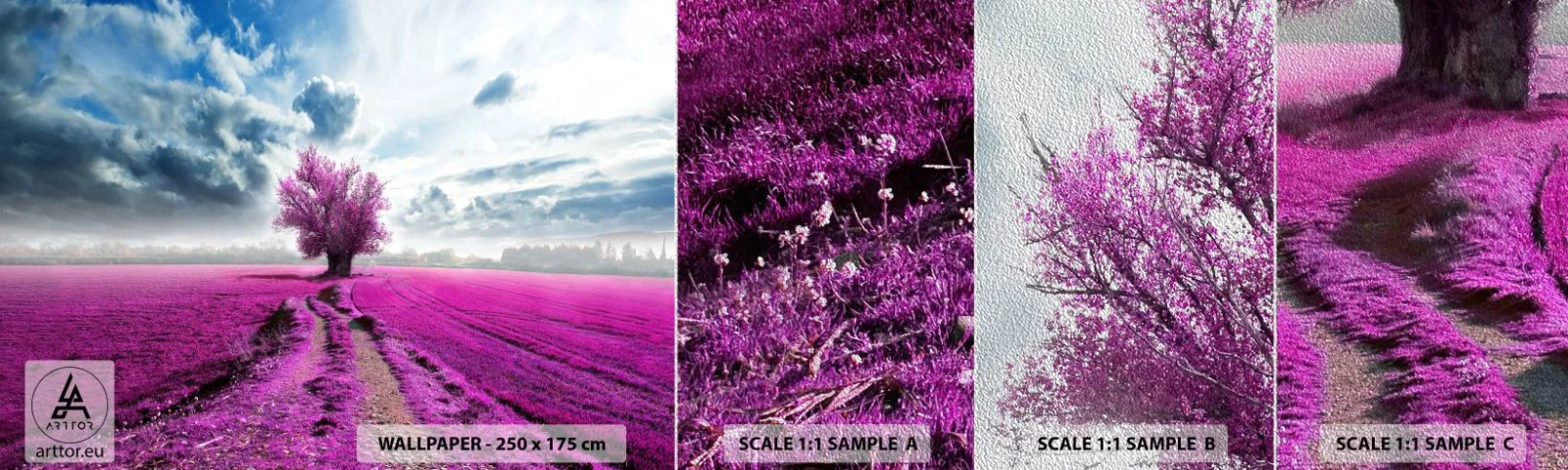 Vzor Fototapety Premium Sand - Vřesoviště - divočina - Krajina, Heathers, Příroda - 100x30 cm