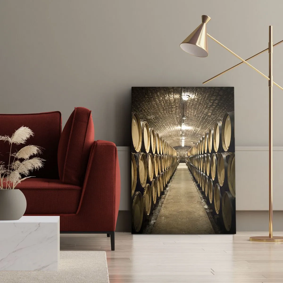 Obraz na plátně - V cihlovém sklepě - 55x100 cm