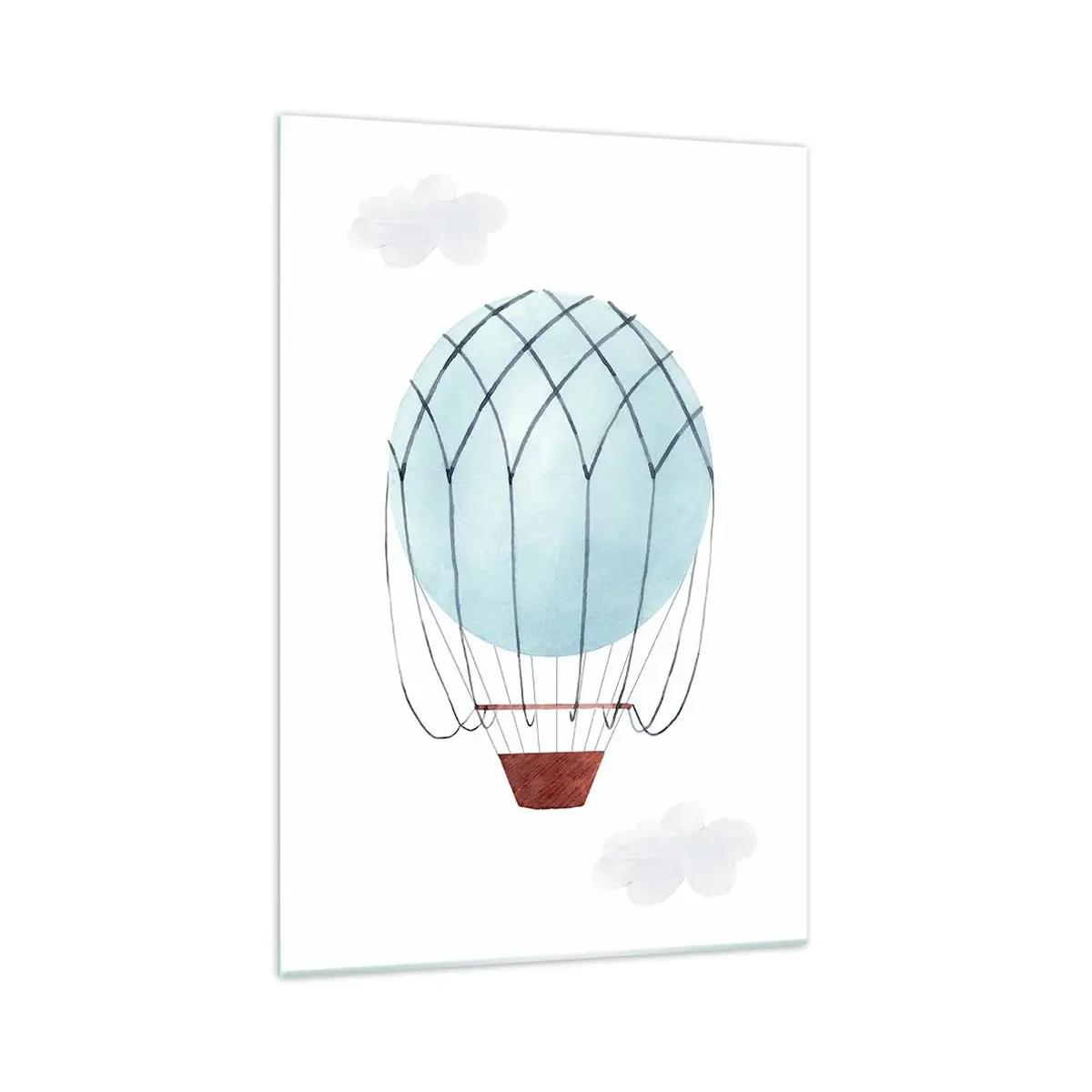 Obraz na skle - Celý v oblacích - 70x100 cm