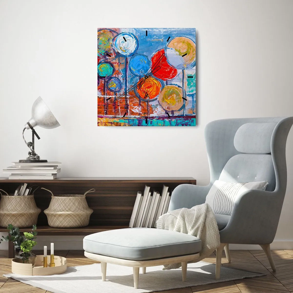 Nástěnné hodiny - Zázraky na tyči - 30x30 cm