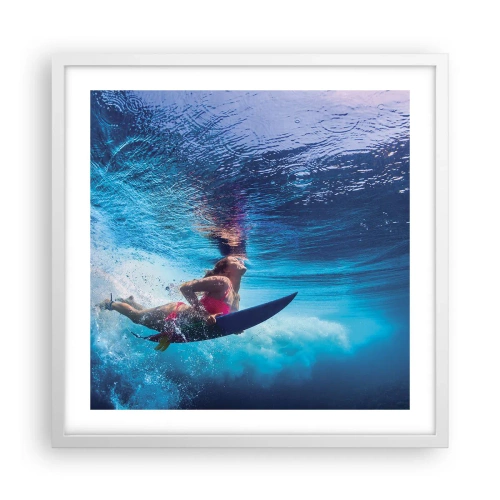 Plakát v bílém rámu - Hloubka radosti - 50x50 cm