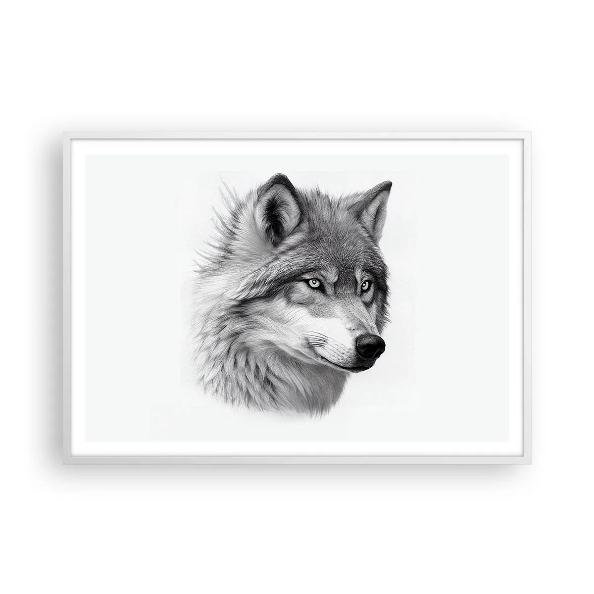 Plakát v bílém rámu - Alfa – bezpochybně - 100x70 cm