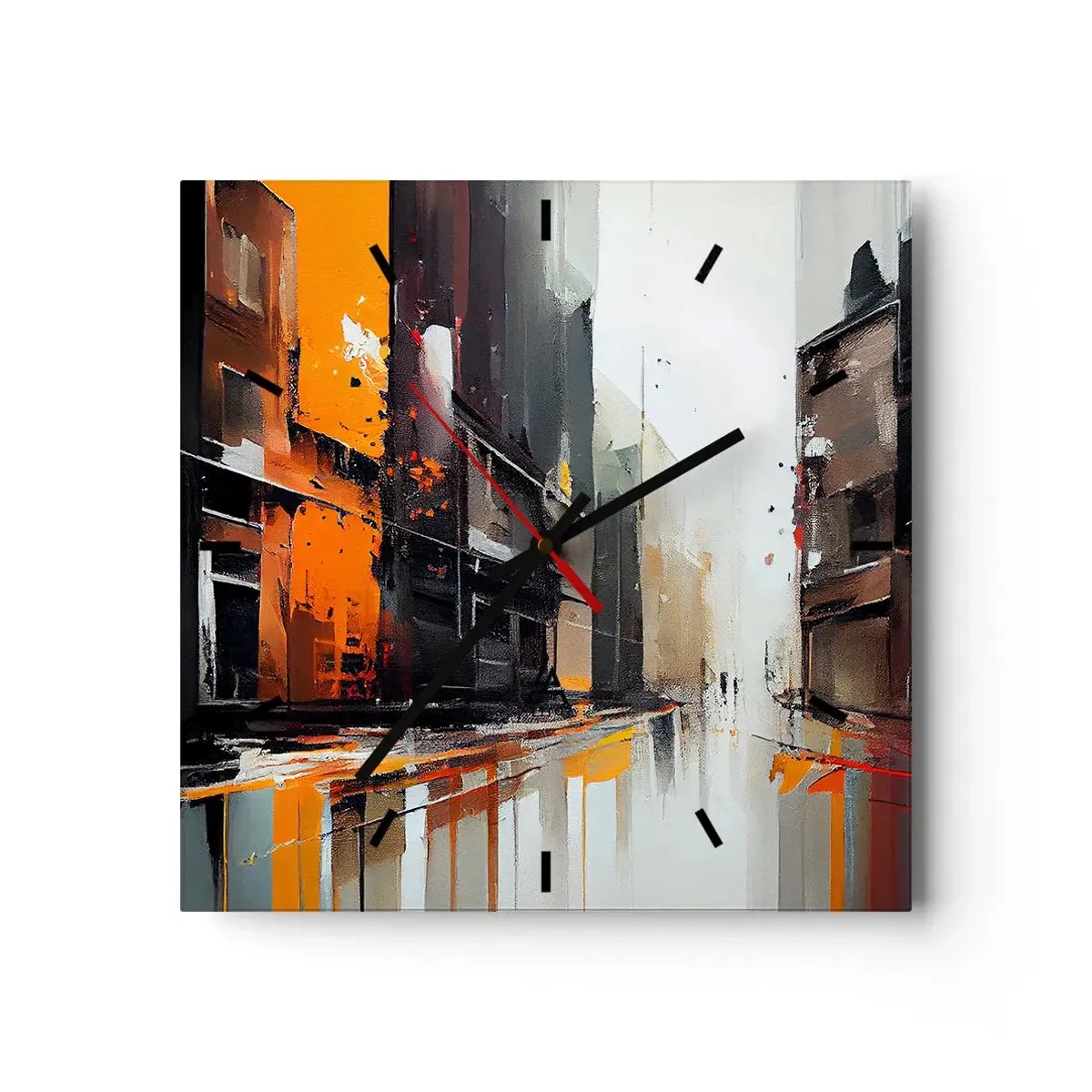 Nástěnné hodiny - Deštivý den - 30x30 cm
