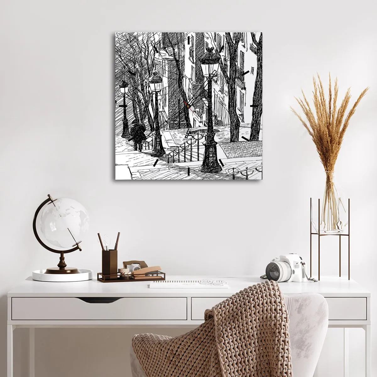 Nástěnné hodiny - Milostný příběh nebo horor? - 30x30 cm