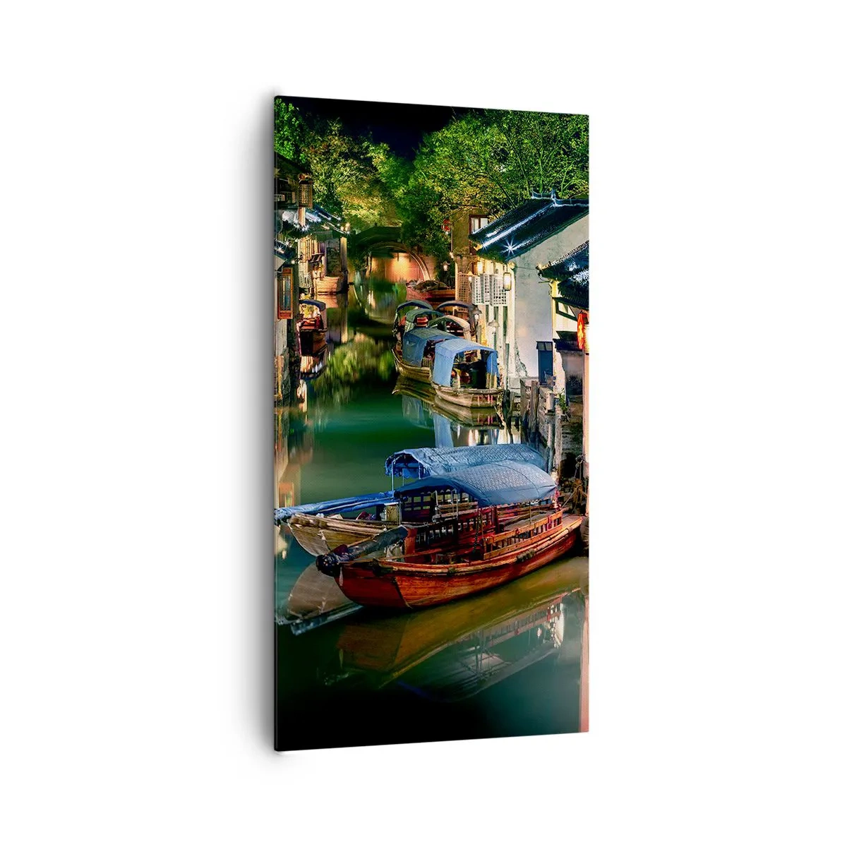 Obraz na plátně - Večer na čínské ulici - 65x120 cm