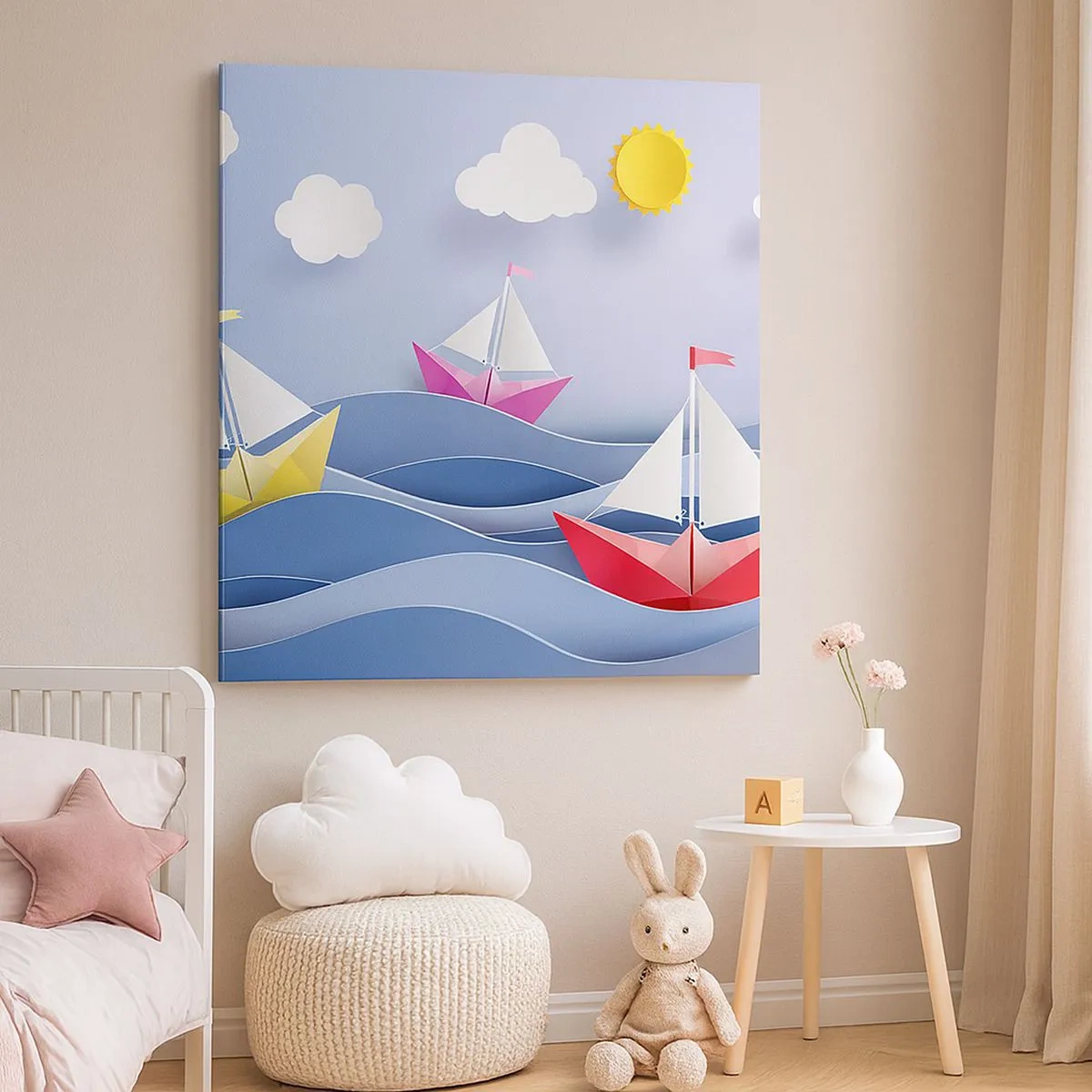 Obraz na plátně - Ach, jak je příjemné houpat se na vlnách - 30x30 cm