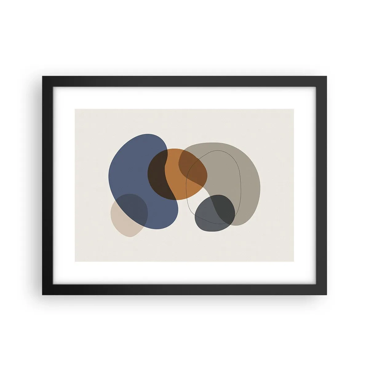 Plakát v černém rámu - Kapky barev - 40x30 cm