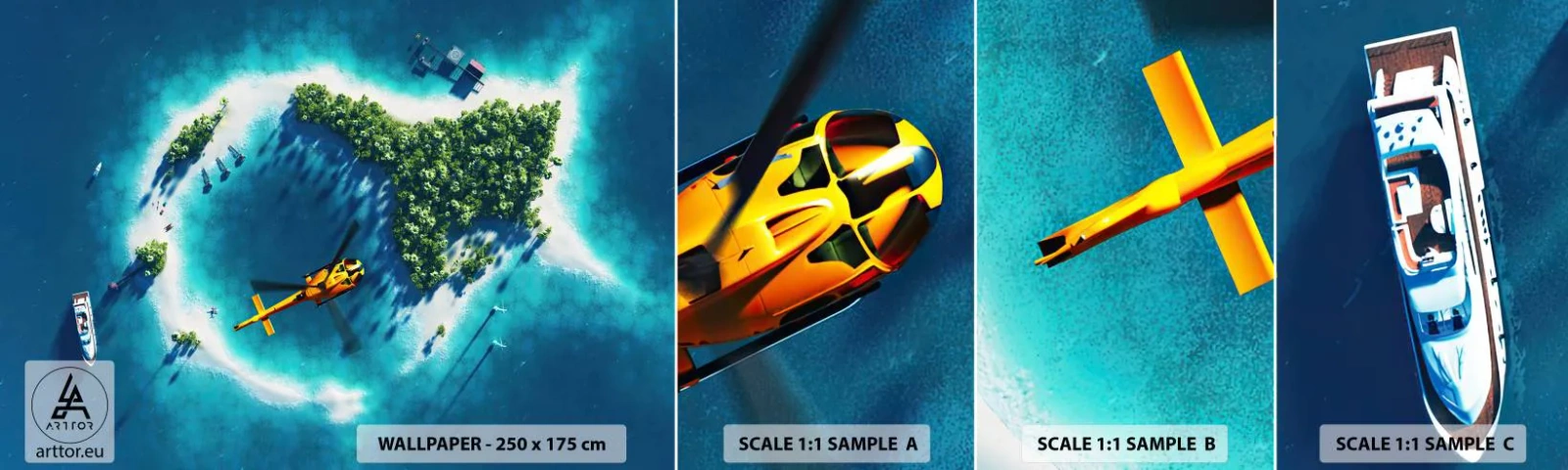 Vzor Fototapety Samolepicí Deluxe Sticker - Kup si ostrov - Krajina, ostrov, Pláž - 100x30 cm