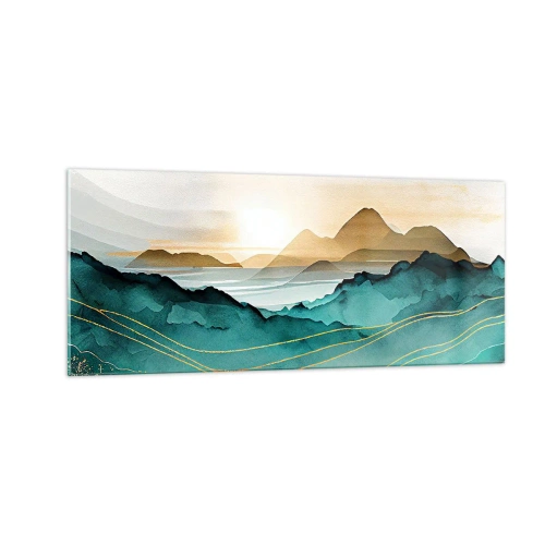 Obraz na skle - Na pokraji abstrakce – krajina - 100x40 cm